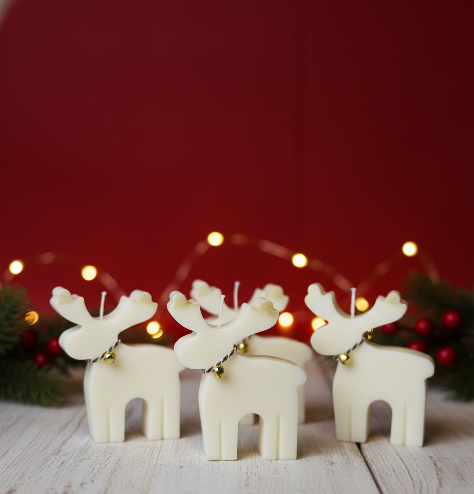 Christmas Reindeer Candle – Festive Holiday Edition
