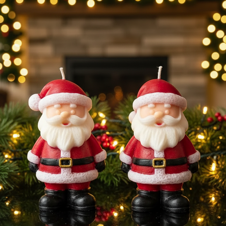Christmas Santa Candle