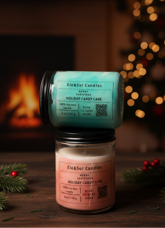 Holiday Candy Cane – Limited Edition Christmas Soy Candle
