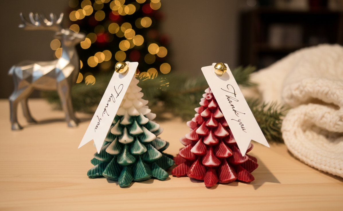 🎄 Evergreen Elegance Pillar Candle