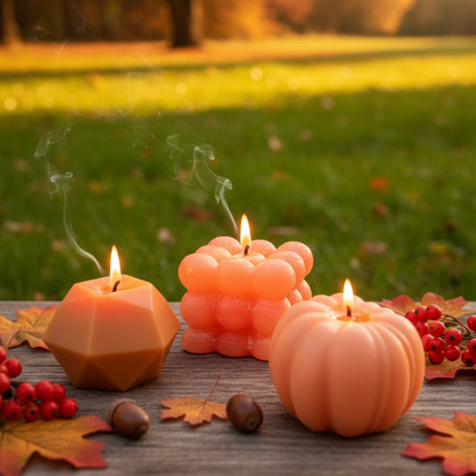 EleSol Fall Candle Trio – Handmade Autumn Soy Wax Candles 🍂🎃